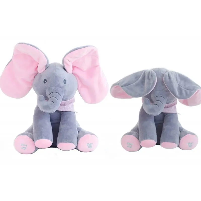 Elefant interactiv Peek-a-Boo din pluș