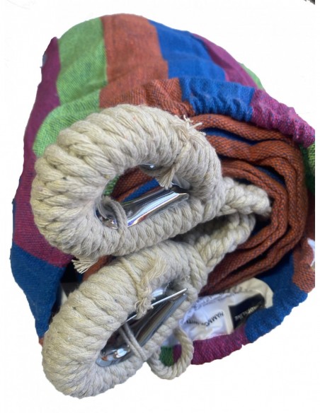 Hamac premium gardenLine hammock cu husa si carabine metalice