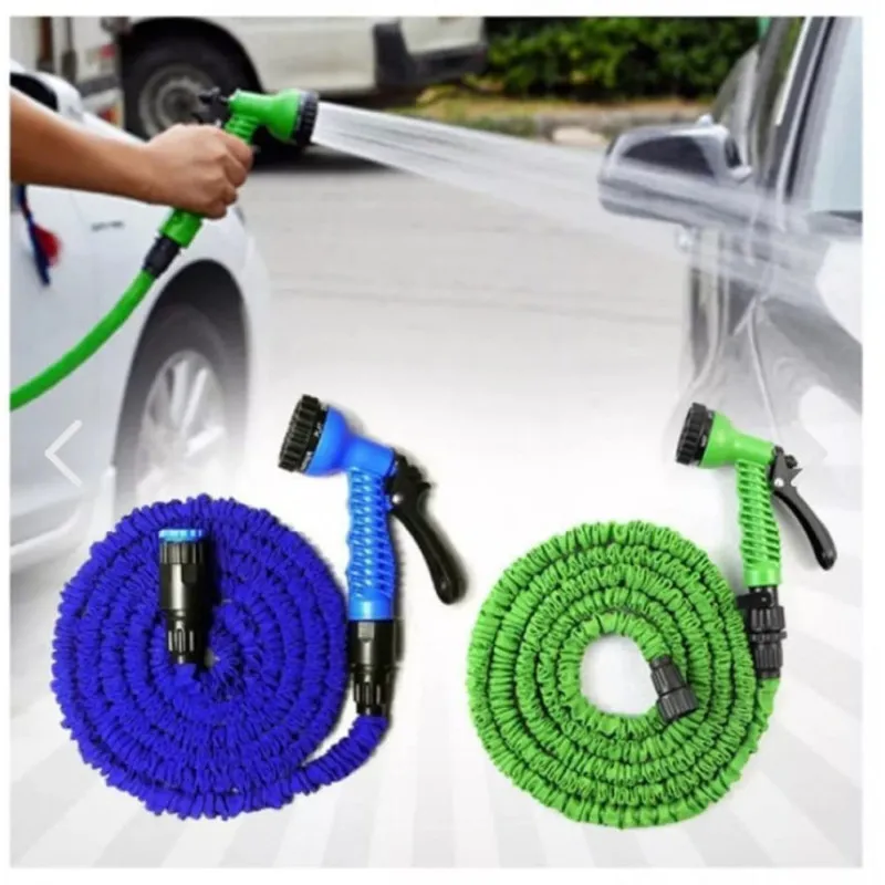 Set Furtun de gradina extensibil 60 m cu dispozitiv pentru pulverizarea apei + aspersor de stropit cu 12 duze