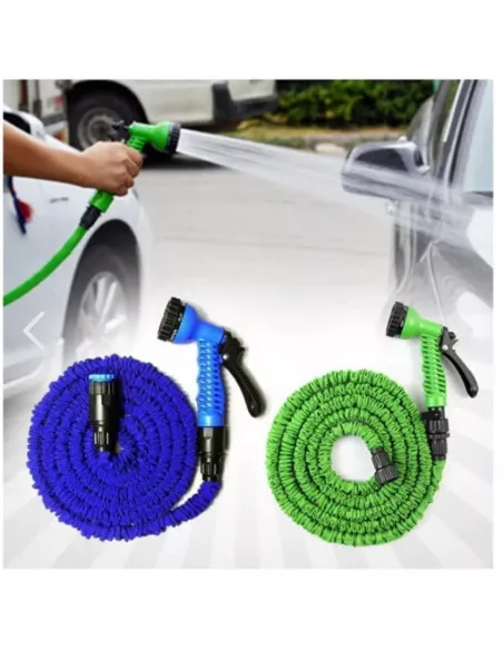 Set Furtun de gradina extensibil 60 m cu dispozitiv pentru pulverizarea apei + aspersor de stropit cu 12 duze
