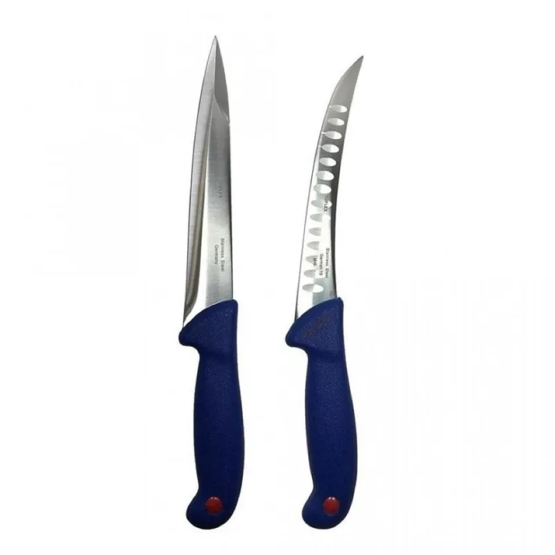 Set 2 Cuțite Profesionale pentru Măcelărie - Oțel Inoxidabil Germany Steel, 32 și 34 cm, Mânere Ergonomice