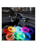 Banda decorativa auto LED 3 metri, pentru interior