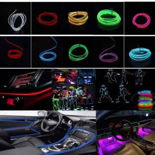 Banda decorativa auto LED 3 metri, pentru interior 2