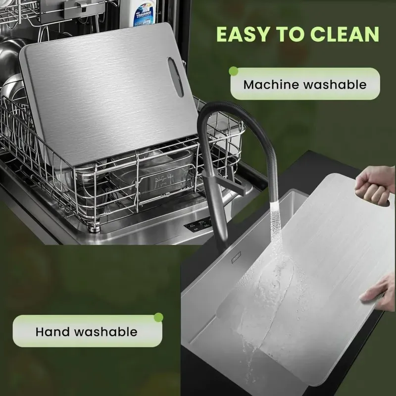 Set 3 tocătoare din titan, impermeabile, cu utilizare pe ambele fețe – 34×23 / 30×20 / 24×15 cm