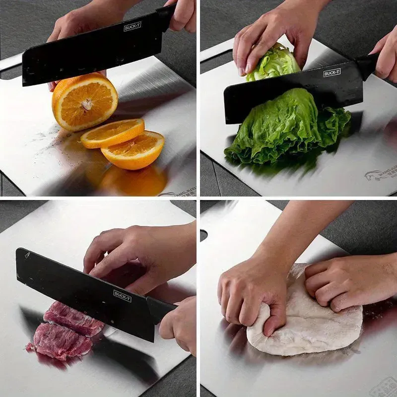 Set 3 tocătoare din titan, impermeabile, cu utilizare pe ambele fețe – 34×23 / 30×20 / 24×15 cm
