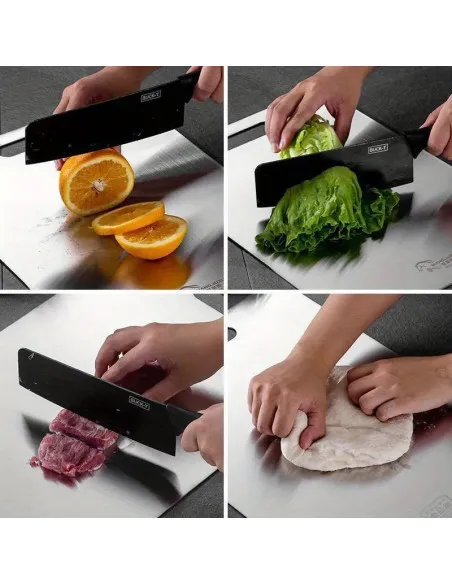 Set 3 tocătoare din titan, impermeabile, cu utilizare pe ambele fețe – 34×23 / 30×20 / 24×15 cm