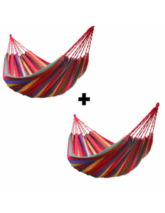 1+1 Hamac multicolor din bumbac cu husa de transport