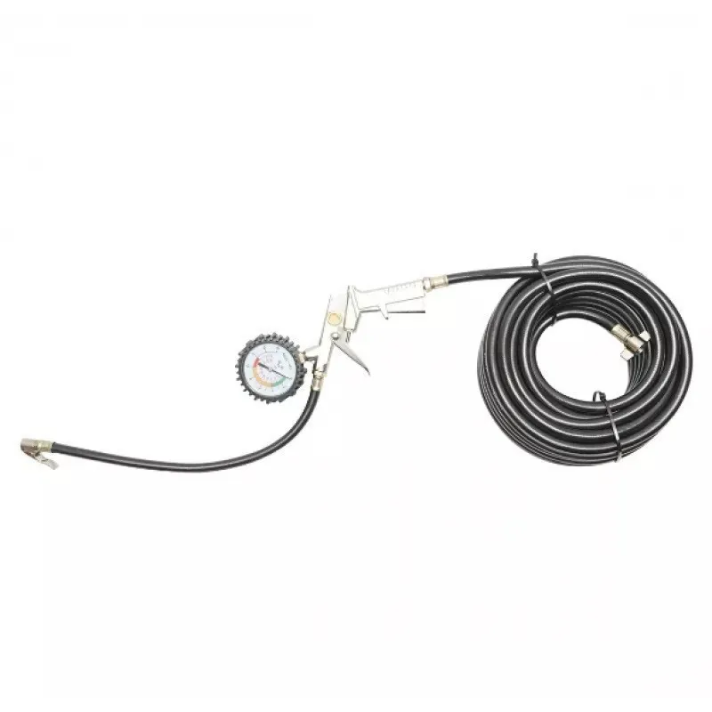 Furtun umflat roti cu manometru ext fi 10.5mm 13m