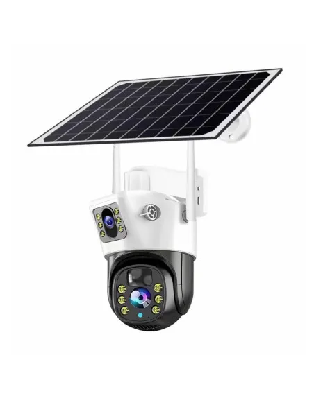 Camera de supraveghere duala, cu panou solar si Wi-Fi, rotativa, Jortan 8699 + Card 32 GB