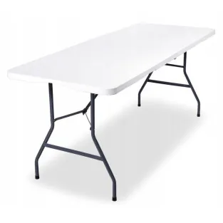 Masa pliabila pentru gradina, caterign, camping sau pescuit, tip valiza, 180x70x74 cm, alb 2