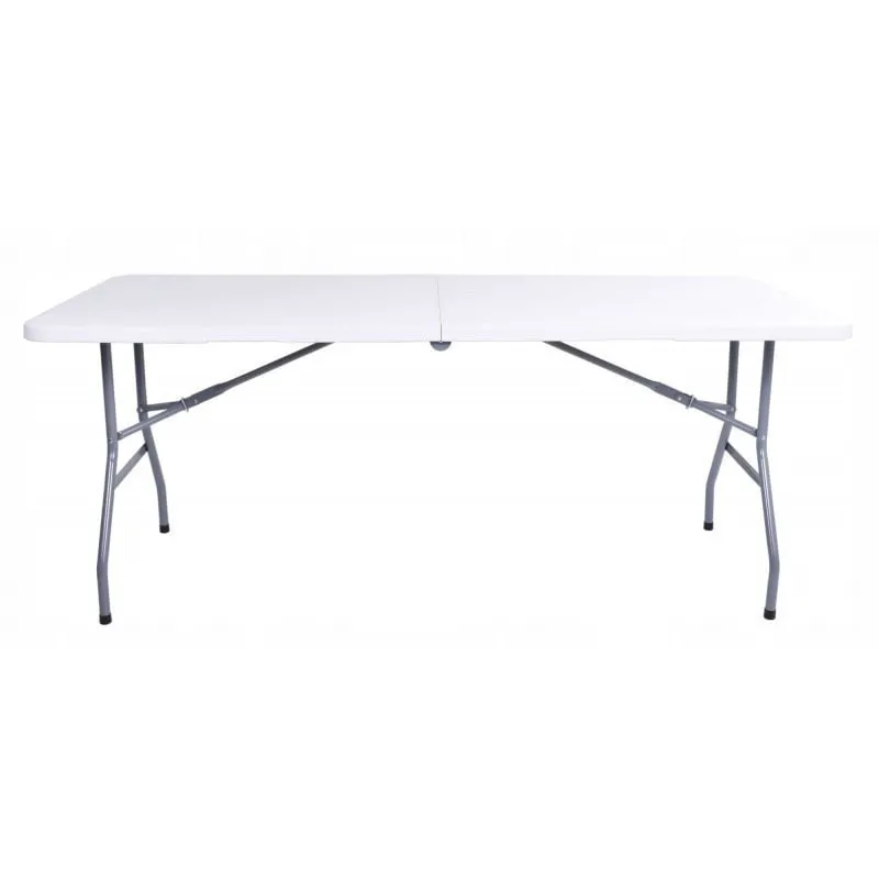 Masa pliabila pentru gradina, caterign, camping sau pescuit, tip valiza, 180x70x74 cm, alb