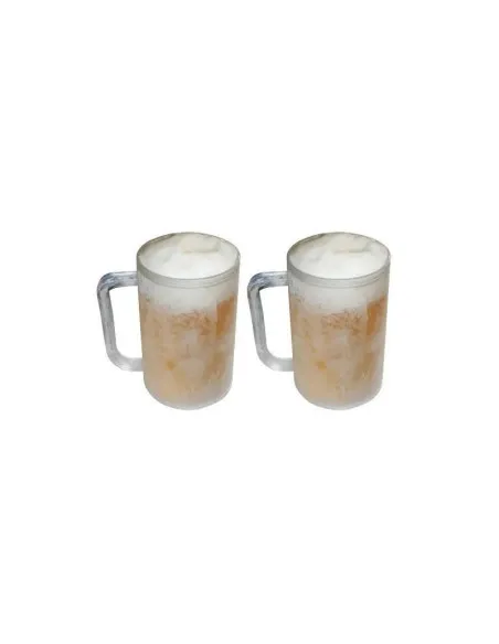 Set 2 x halba de bere cu pereti dubli pentru