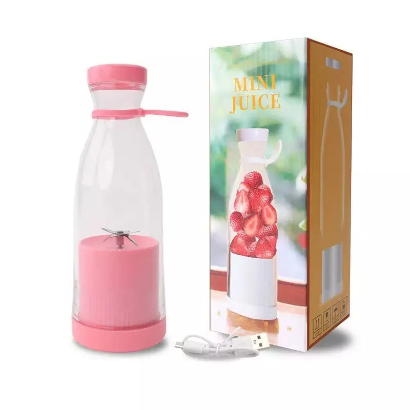 Mini blender portabil cu 6 lame din orel inoxiabil , incarcare usb, 420ml
