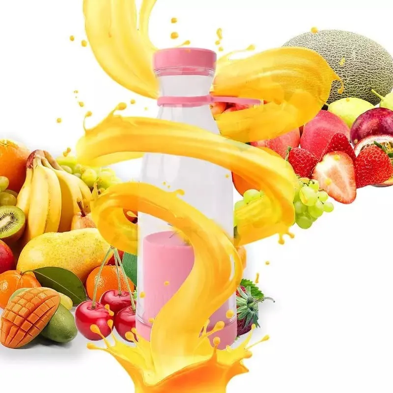 Mini blender portabil cu 6 lame din orel inoxiabil , incarcare usb, 420ml