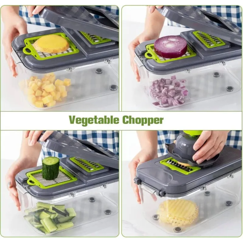 Tocator bucătărie Veggie Slicer pentru legume si fructe cu 22 accesorii
