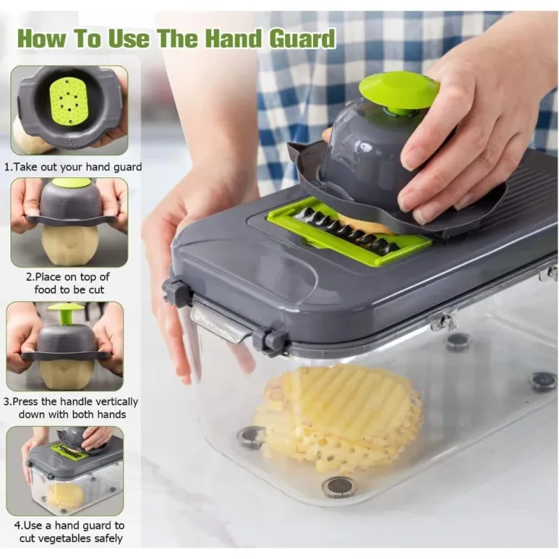 Tocator bucătărie Veggie Slicer pentru legume si fructe cu 22 accesorii