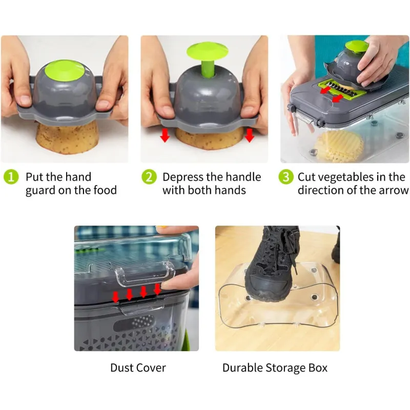 Tocator bucătărie Veggie Slicer pentru legume si fructe cu 22 accesorii