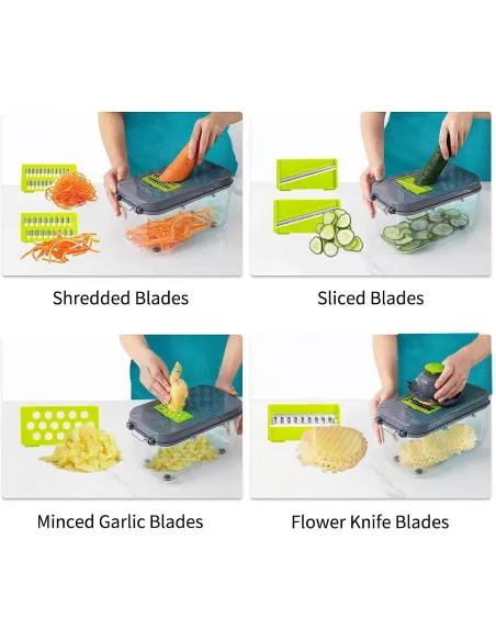 Tocator bucătărie Veggie Slicer pentru legume si fructe cu 22 accesorii