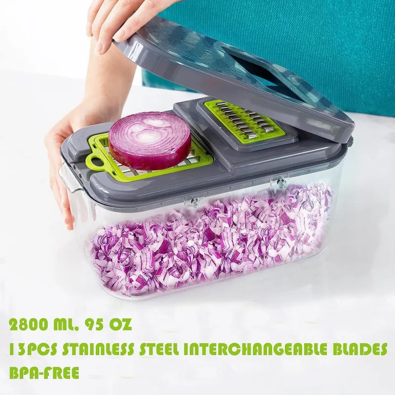 Tocator bucătărie Veggie Slicer pentru legume si fructe cu 22 accesorii