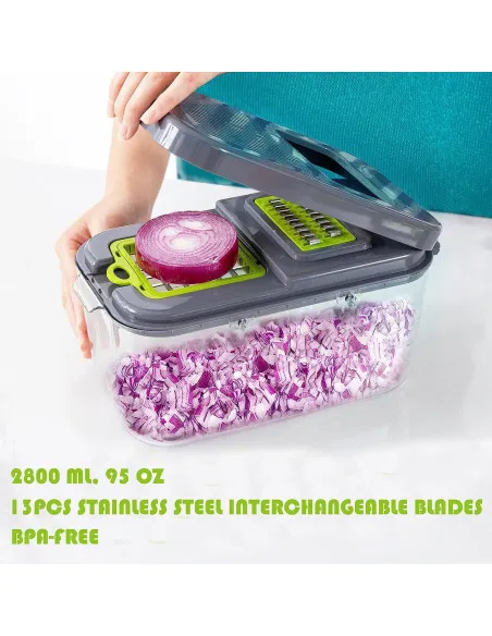 Tocator bucătărie Veggie Slicer pentru legume si fructe cu 22 accesorii