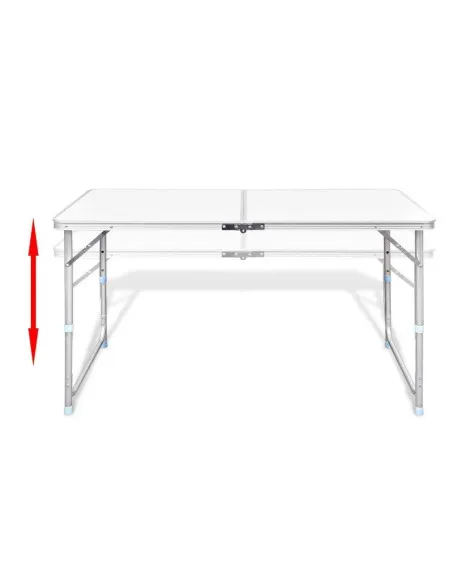 Set camping cu masa reglabila si 4 scaune, MDF