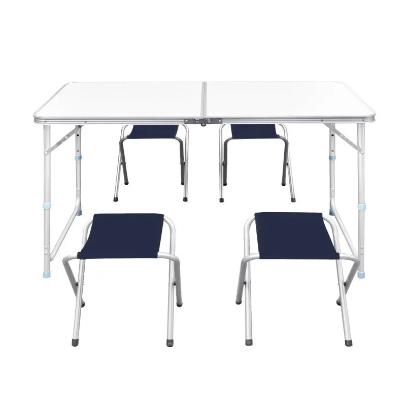 Set camping cu masa reglabila si 4 scaune, MDF