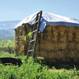 PRELATA CU INELE 6 X 10 M - 80 G/MP- ALBASTRU 2