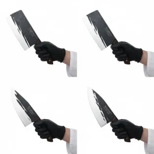 Set 4 Cuțite Bucătar KingGary Forjate | Oțel Inox, Mâner Lemn 2