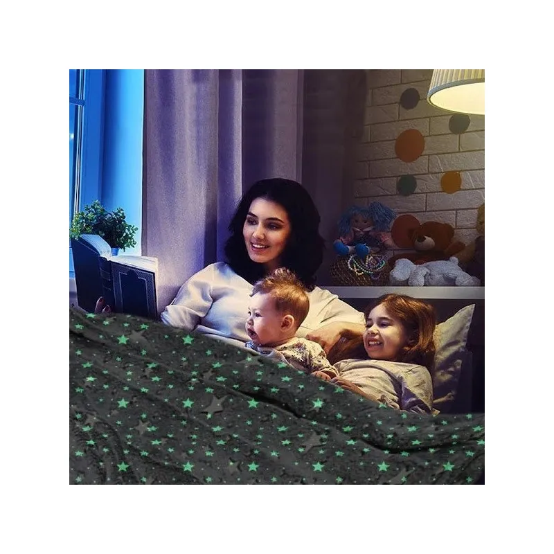 Pătură magică, pufoasa, care strălucește în întuneric