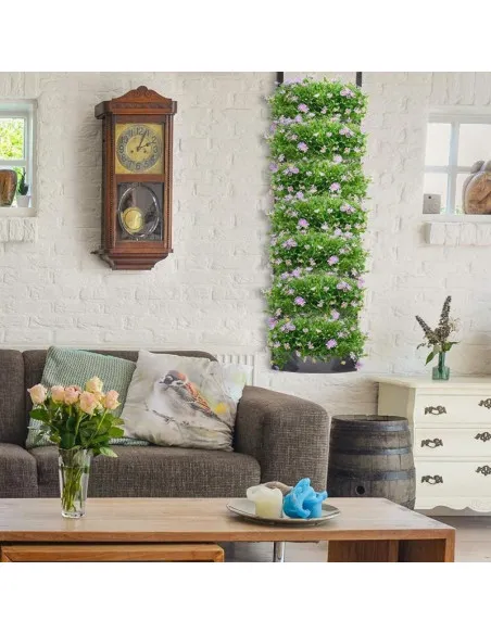 Jardiniera verticala, neagra, cu 6 buzunare, 100 x 30 cm