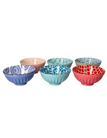 Set 6 Boluri portelan boemian design, 9cm , R15808