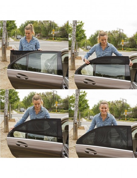 Set 2 x Parasolar negru pentru geamurile auto laterale