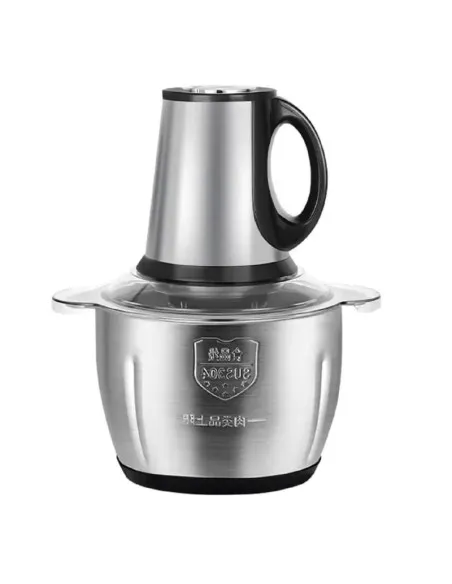 Tocator Electric 300W pentru Carne și Legume, 4 Lame Inox, 5L, Argintiu