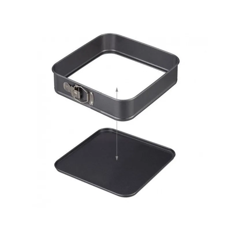 Set 3 tavi forma patrata pentru prajituri sau tort cu fund detasabil