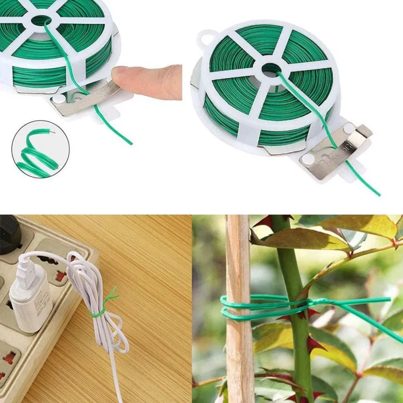 Set 3 x rola cu sfoara de plastic pentru legat plante 50 M