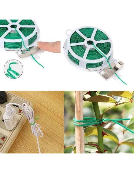Set 3 x rola cu sfoara de plastic pentru legat plante 50 M