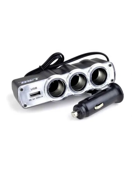 Priza tripla + USB pentru bricheta auto
