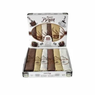 Set 6 prosoape de bucatarie din bumbac 100% Coffe