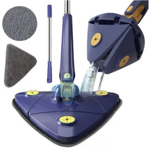 Mop Inovativ CleanMaster, Reglabil, Rotire 360°, Albastru