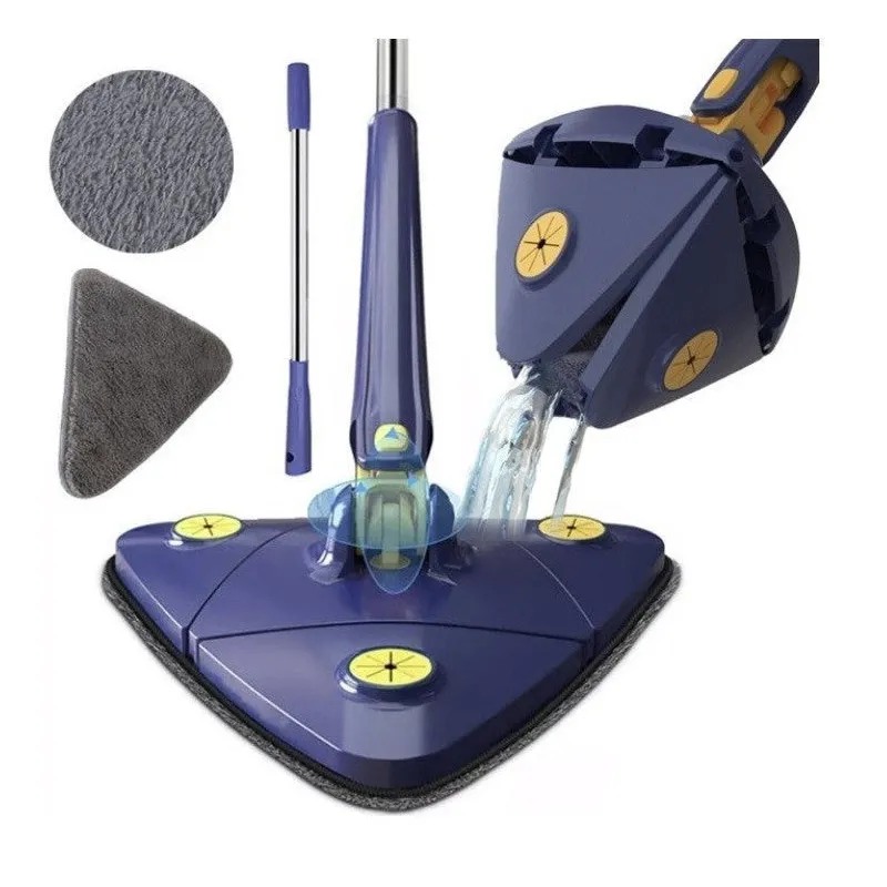 Mop Inovativ CleanMaster, Reglabil, Rotire 360°, Albastru