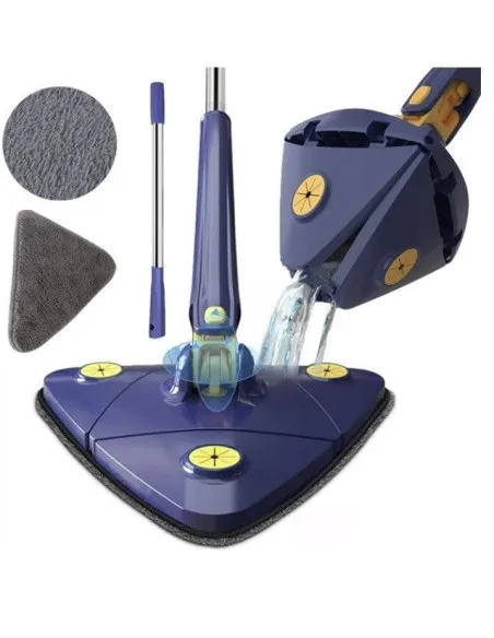 Mop Inovativ CleanMaster, Reglabil, Rotire 360°, Albastru