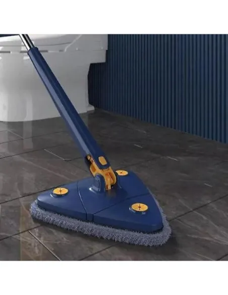Mop Inovativ CleanMaster, Reglabil, Rotire 360°, Albastru