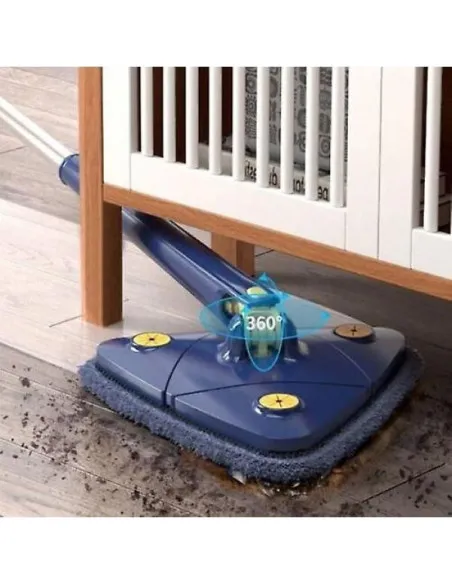 Mop Inovativ CleanMaster, Reglabil, Rotire 360°, Albastru