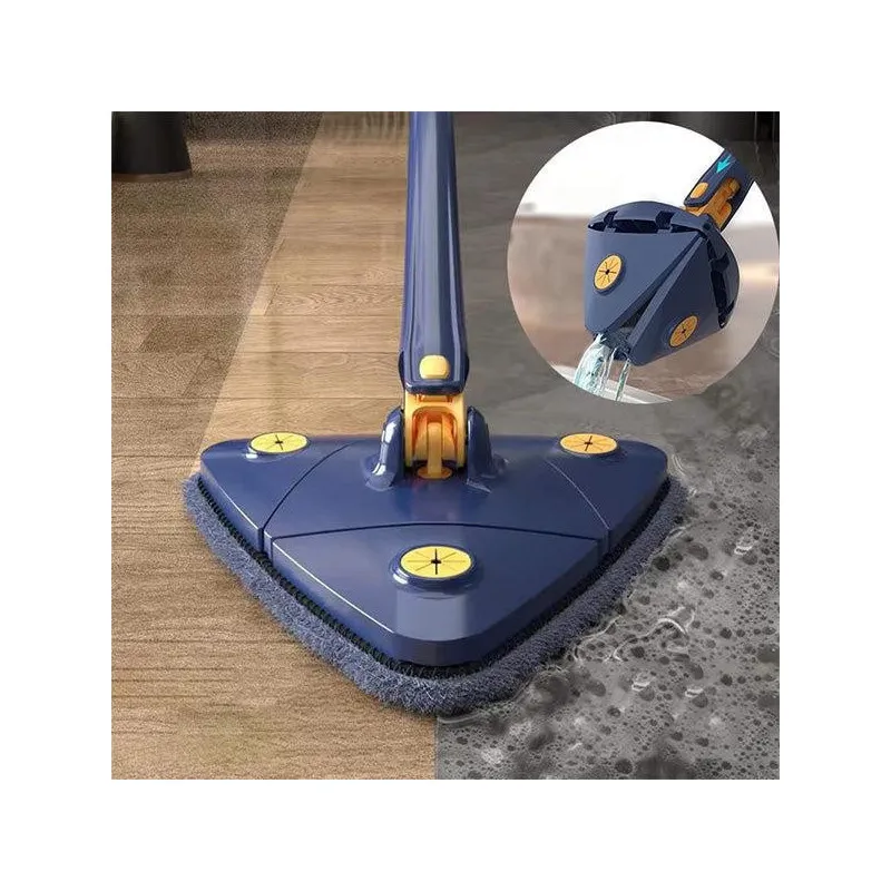 Mop Inovativ CleanMaster, Reglabil, Rotire 360°, Albastru