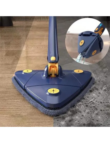Mop Inovativ CleanMaster, Reglabil, Rotire 360°, Albastru