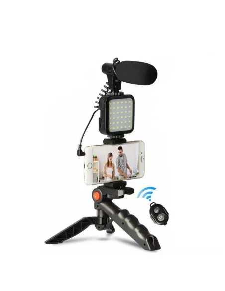 Trepied cu microfon si lumina pentru video, Kit AY-49