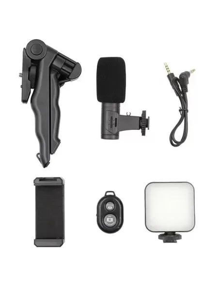 Trepied cu microfon si lumina pentru video, Kit AY-49