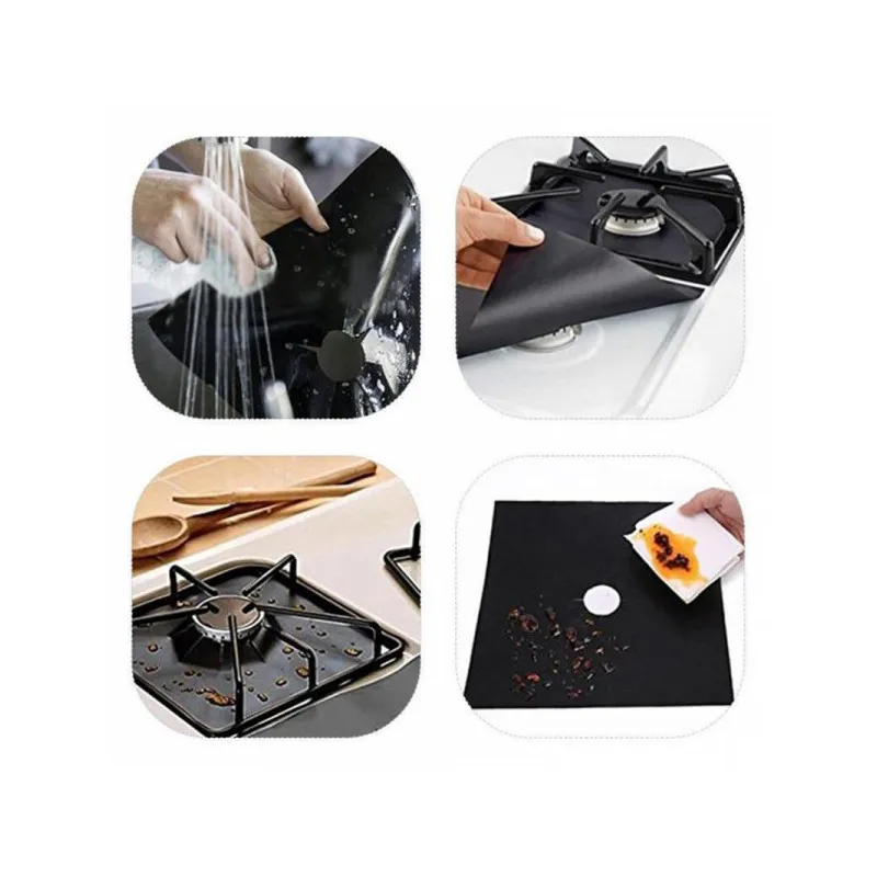 Set 4 folii de protectie aragaz, teflon