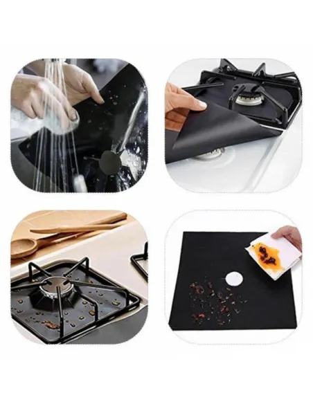 Set 4 folii de protectie aragaz, teflon