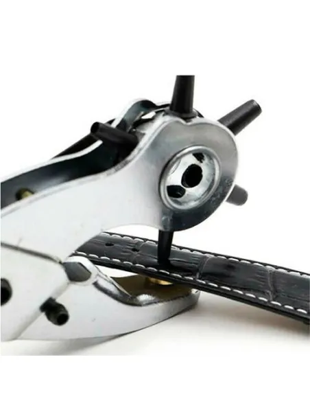 Cleste perforator pivotant cu 6 capete pentru gaurit curele